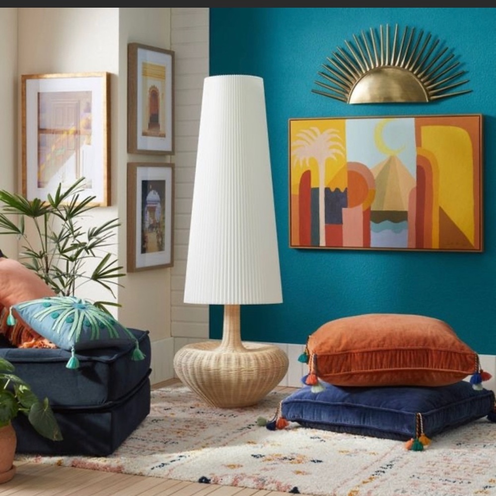 Opalhouse Junglow oversized velvet pillow with tassels